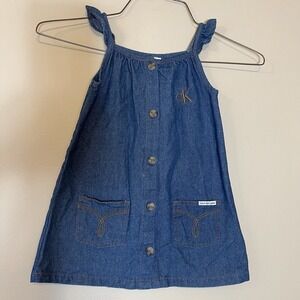 Calvin Klein Jeans Denim Dress Size‎ 4T Sleeveless Jumper